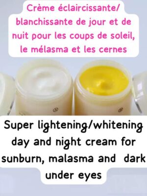 Day and Night Whitening and Lightning Cream for sunburn