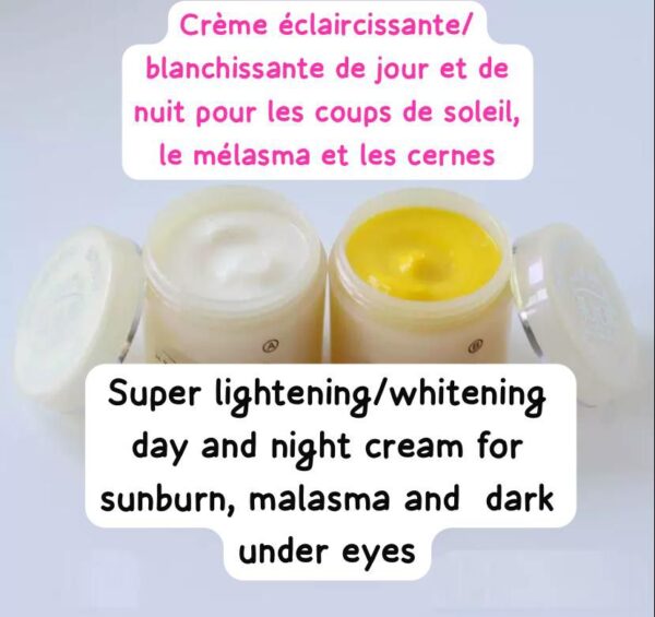 Day and Night Whitening and Lightning Cream for sunburn