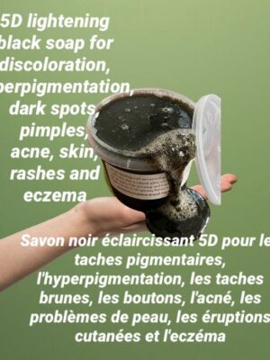 5D lightening black soap for discoloration and uneven skin (500ml)
