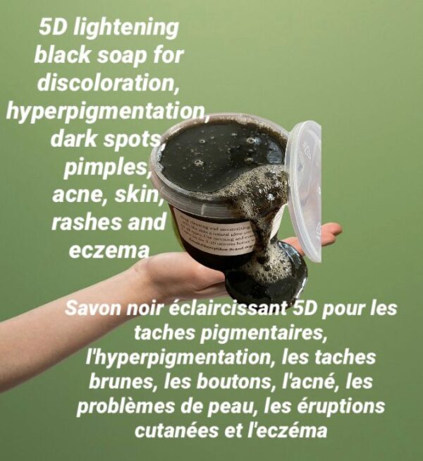 5D lightening black soap for discoloration and uneven skin (500ml)
