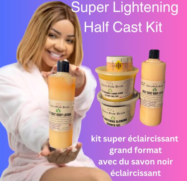 Half cast super lightening set with lightening black soap